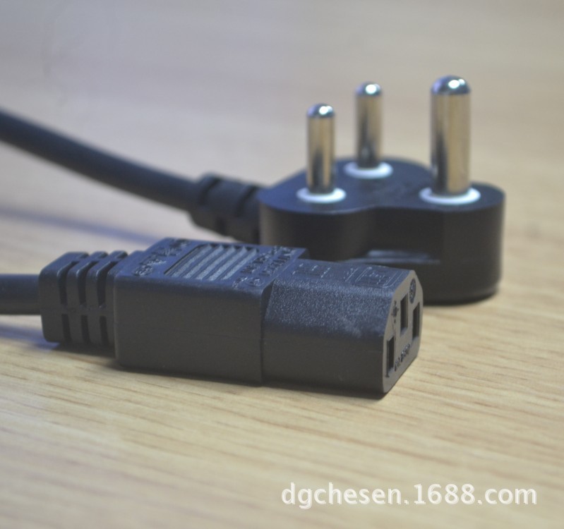 大量供应大南非插头 欧洲插头线 小南非 SABS认证  插头 电源线