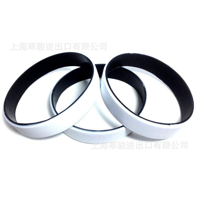 Multi Variety of Colors 硅胶手环 白色黑色 双色 手腕带