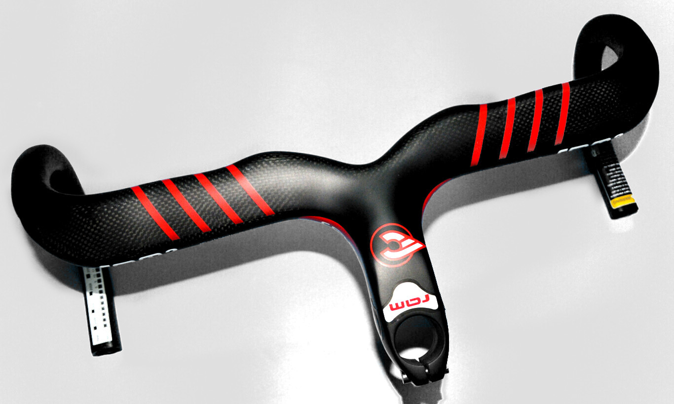 Full Carbon Road Bike Drop Bar Bicycle Integrated Handlebar with Stem