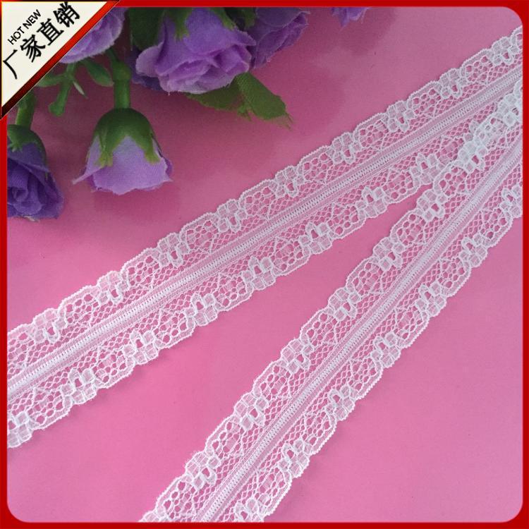 厂家直供2.3cm无弹蕾丝小花边服装被套花边辅料尼龙花边现货