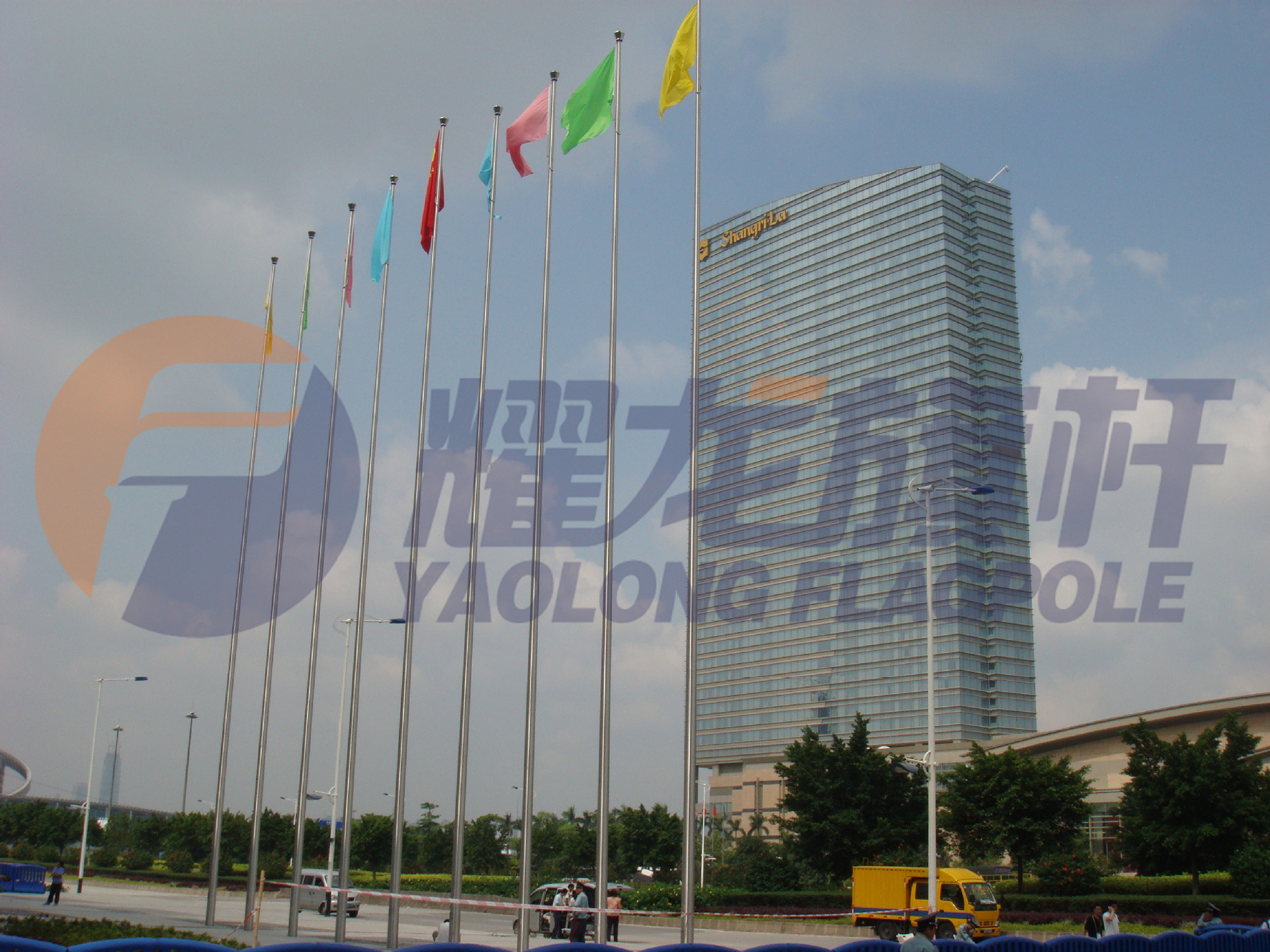 耀龍不銹鋼旗桿廠家直銷，奧運會世博會大運會指定供應商