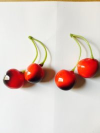 Alta simulación de imitación doble enchufe cereza cerezas espuma doble cabeza cereza joyería teléfono móvil accesorios de toalla accesorios de fotografía