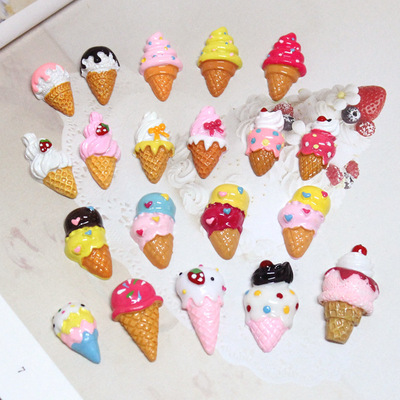 direct deal resin diy Accessories Mini ice cream Ice cream Lollipop simulation cream mobile phone re-ment