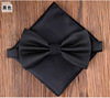 Men's bow tie for leisure, set, scarf English style, polyester, Korean style