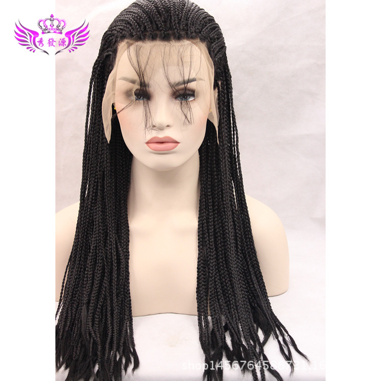 Chemical fiber high temperature silk wig 3-strand braid wig Headcover