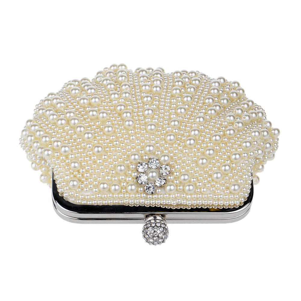 Hot Beaded Evening Bag Female Fashion Pearl Banquet Bag Evening Dress Handbag display picture 14