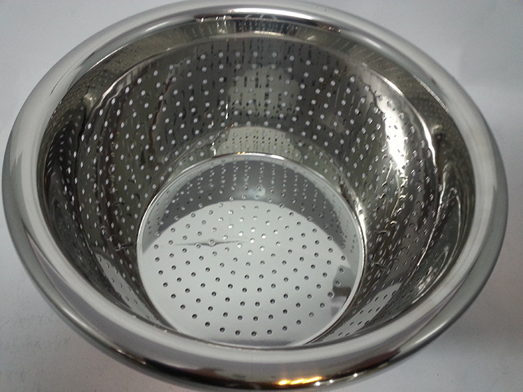 厂家直销不锈钢多用水果篮特厚大边果篮家用多用途密孔篮详情图7