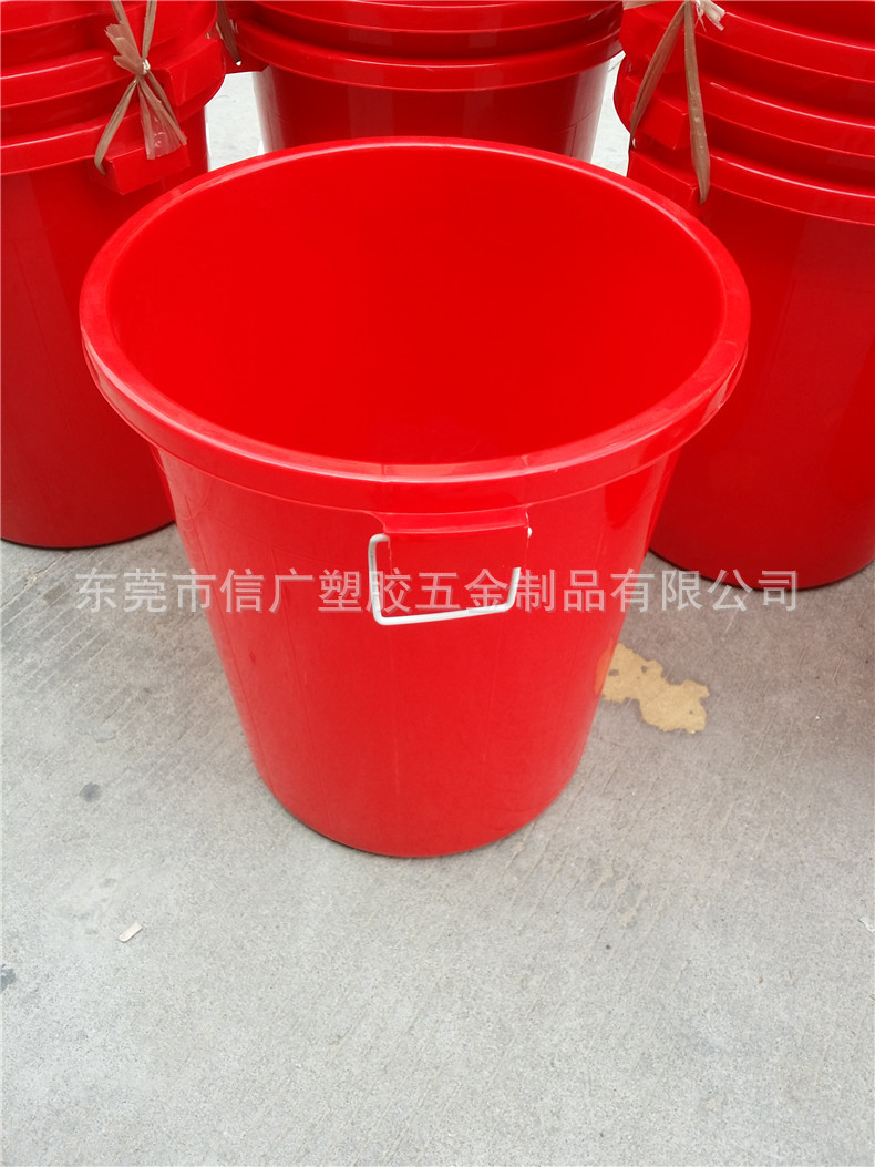 加厚红色大水桶47*49cm圆形家用米桶 腌制发酵蔬菜白色桶
