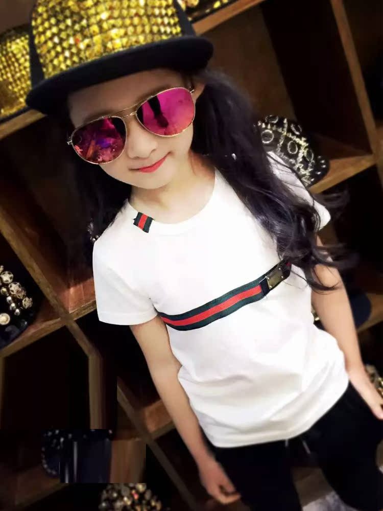 女童單T一條線細節圖4