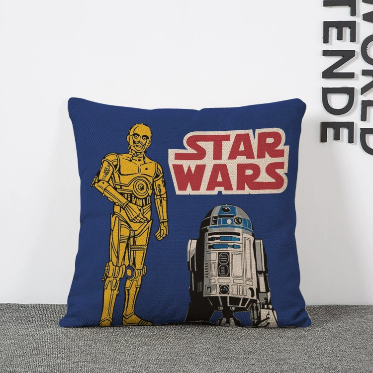 Star Wars Painted Star Wars imitation hemp pillow, anime pillow, pillow cushion waist cushion core