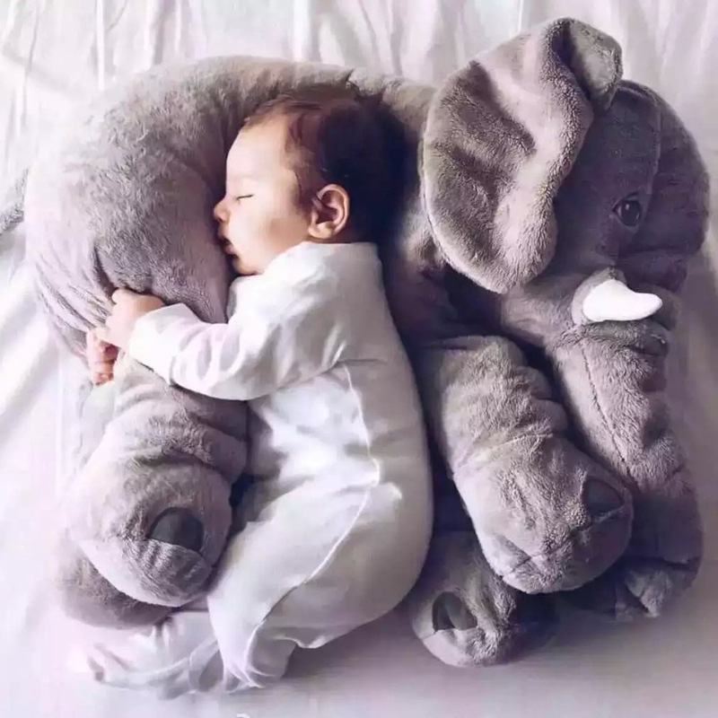 创意ins大象毛绒玩具枕头陪睡安抚玩具跨境宝宝安抚公仔生日礼物
