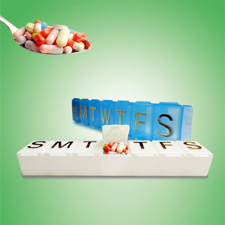 塑料药盒 星期药盒 PP药盒生产厂家 多格子药盒 分隔药盒