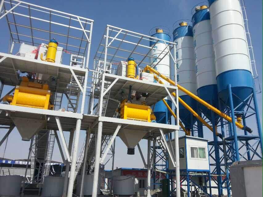 混凝土搅拌楼HLS90楼 山东混凝土机械