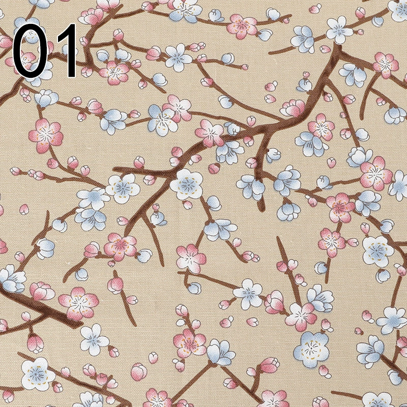 1103# хлопок и лён, чистый хлопок DIY и парусиновая ткань, хлопковая ткань с принтом сакуры для кимоно, ткань для одежды