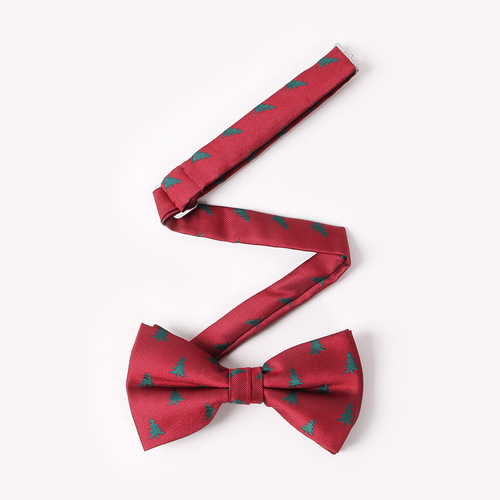 Christmas Bow Tie Men's Holiday Christmas Tree Snowflake Pattern Bow Tie Wholesale
