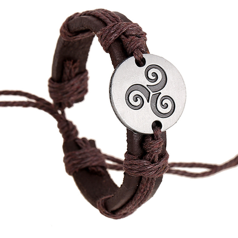 retro leather universal fashionable woven bracelet for men and women…