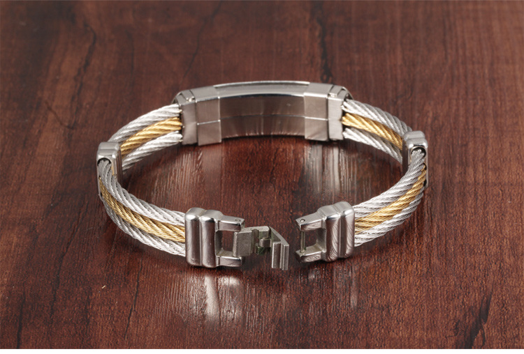 Titanium&Stainless Steel Fashion Geometric bracelet(782 gold) NHOP2726-782-gold