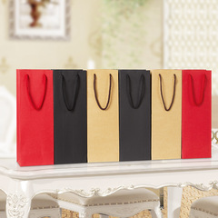 Solid color single thickened red wine bag paper bag wine bag double wine portable packaging bag