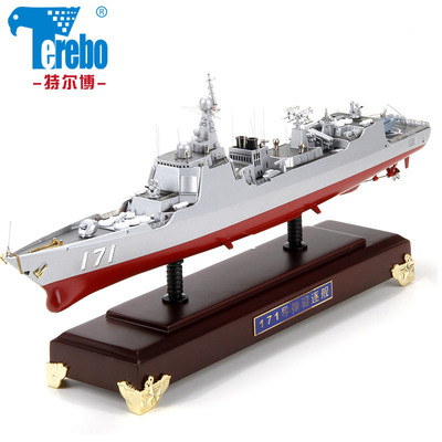 Metal 1: 400 Seaport Destroyer Model factory static state 052C Chinese Navy Ship model wholesale