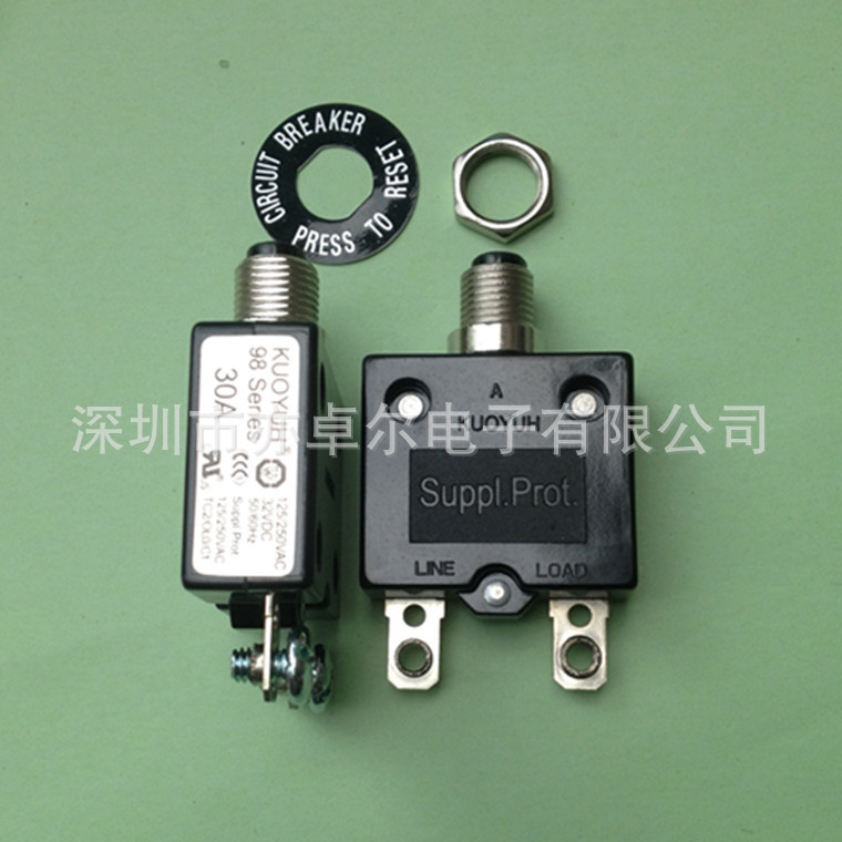 台湾原装正品KUOYUH过载保护器98-30A锁螺丝脚,过流保护器98-30A