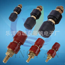 黑色暗红色香蕉接线柱螺纹直径5.7mm 333镀镍接线柱 帽深1