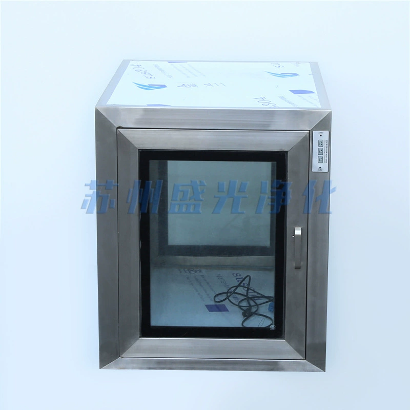 Встроенное нержавеющей сталью блокируя окно переноса свободное от пыл окно переноса чистой комнаты пол-к-потолок закаленное стеклянное окно переноса