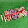 Manufacturer supply 12 -meter long skipping rope jump rope skipping multiplayed rope rope wooden handle glue cotton collective big rope student competition