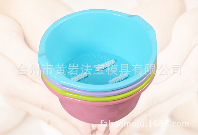 泡脚桶塑料家用加厚耐摔足底按摩足浴桶 冬天足浴盆塑料模具