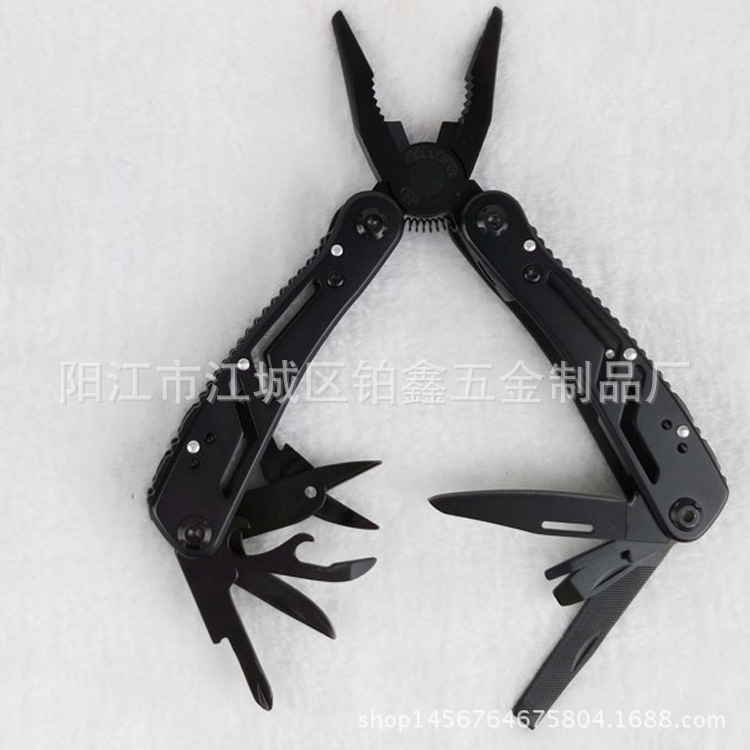 现货多功能发黑带12螺丝刀头钳子野外求生工具钳bg野外工具套