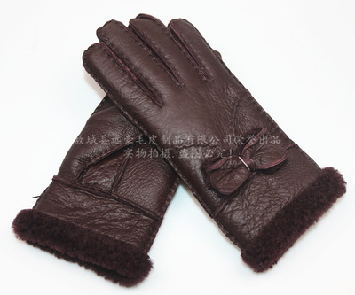 outdoors Mittens glove winter keep warm Ride a bike Fur one Sheepskin glove Cold proof men and women glove