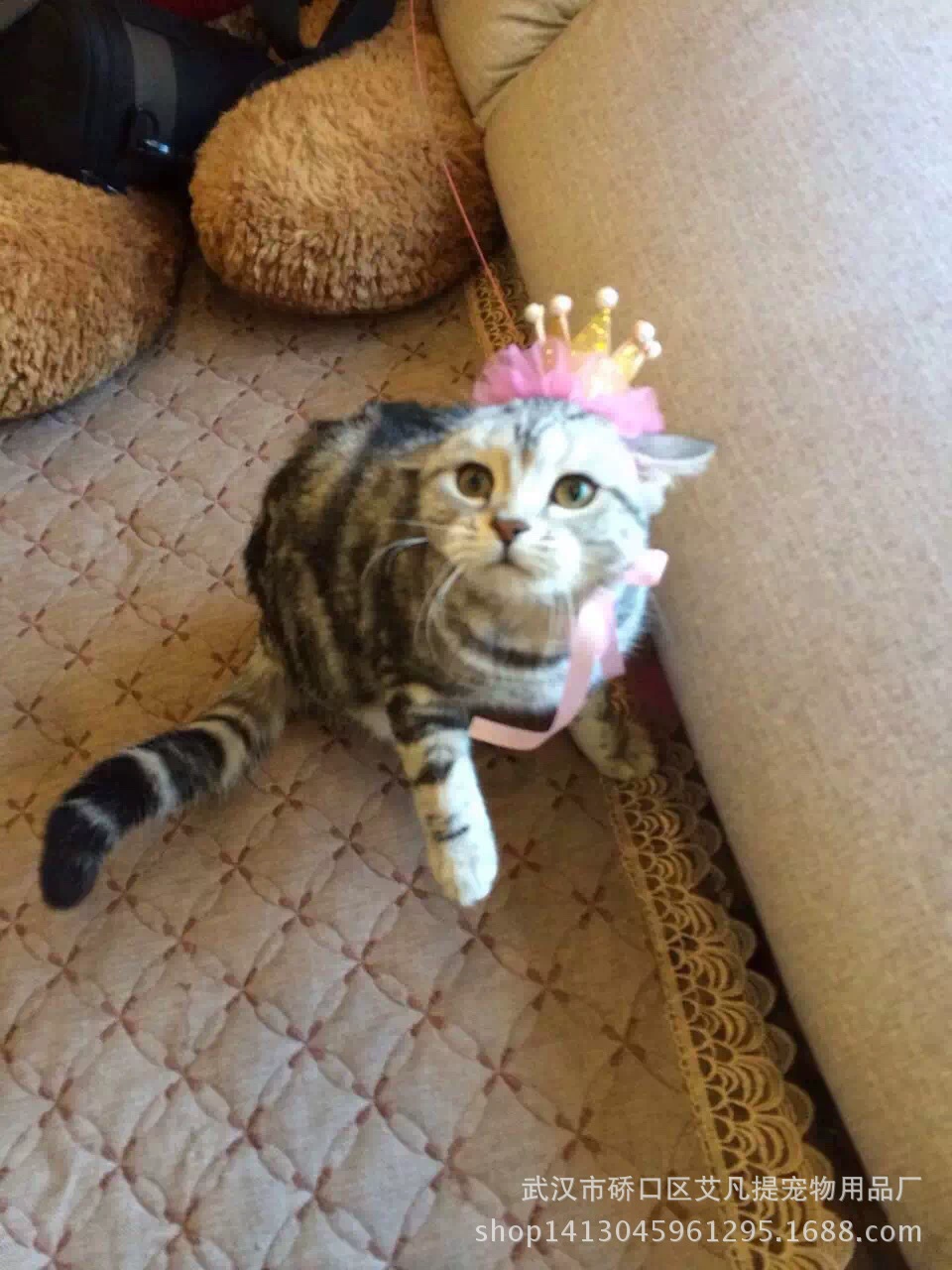 Декоративные уши собака кошка шляпа повязка для волос головные уборы аксессуары для волос домашних животных кружевное платье принцессы