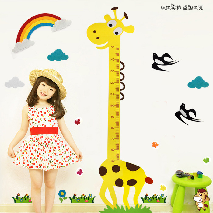 儿童身高贴 环保无纺布身高测量画 毛毡布身高贴 幼儿园身高装饰