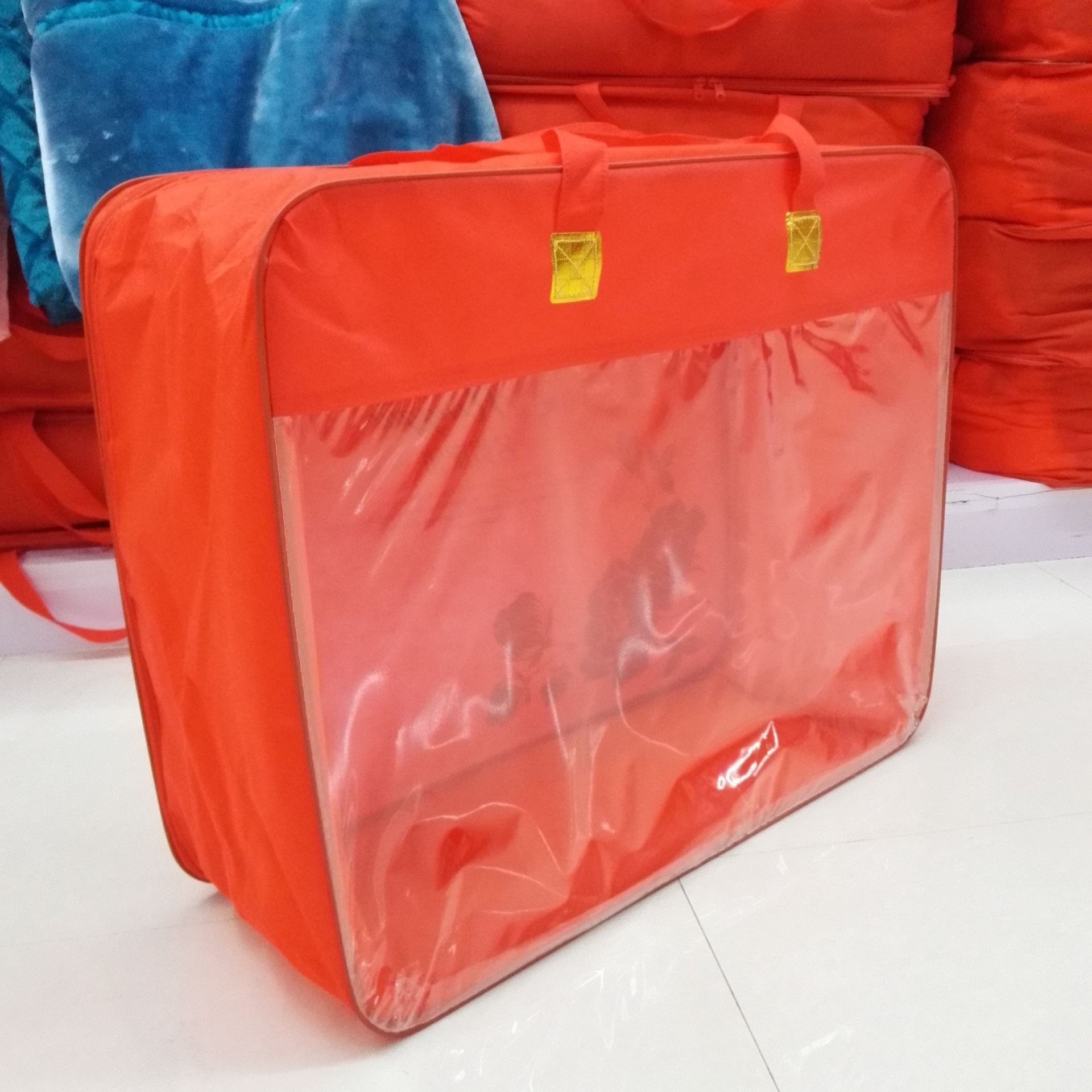 Foreign trade pvc blanket packaging bags, non-woven fabric bags, transparent plastic home textile packaging bags pic 36