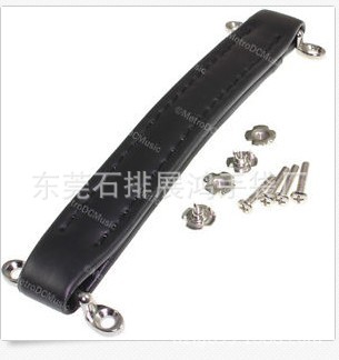 手袋厂生产音响手把/吉它箱PU皮合金五金包PU皮手挽/木箱皮手把