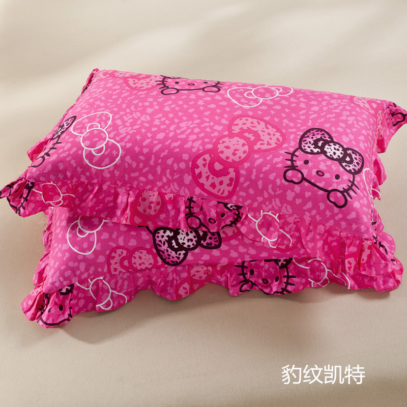 2023148 豹紋凱特 花邊枕套