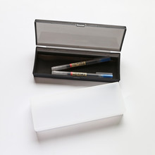 日式简约磨砂塑料文具盒 无印油脂中号尺寸笔盒开模加工印刷