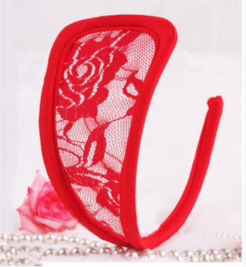 Ladies sexy sexy underwear lace transparent C underwear men's and women's C pants invisible T pants manufacturers wholesale