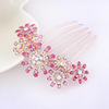 Retro hair accessory with bow, metal hairgrip from pearl, hairpins, flowered, wholesale