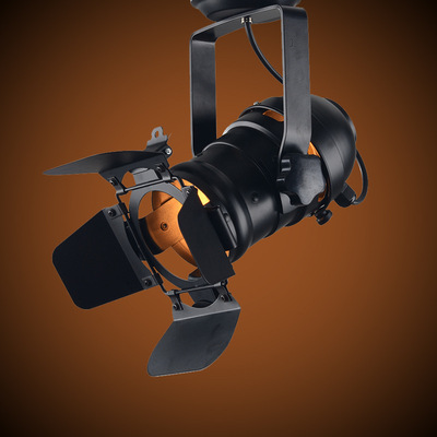 复古轨道射灯画展工作室大功率长杆射灯LED聚光服装店橱窗射灯