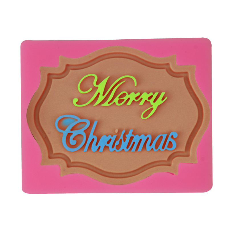 Сладкие силиконовые формы Merry Christmas торт Шоколадное благословение шильдика выпечка декоративные инструменты яйца