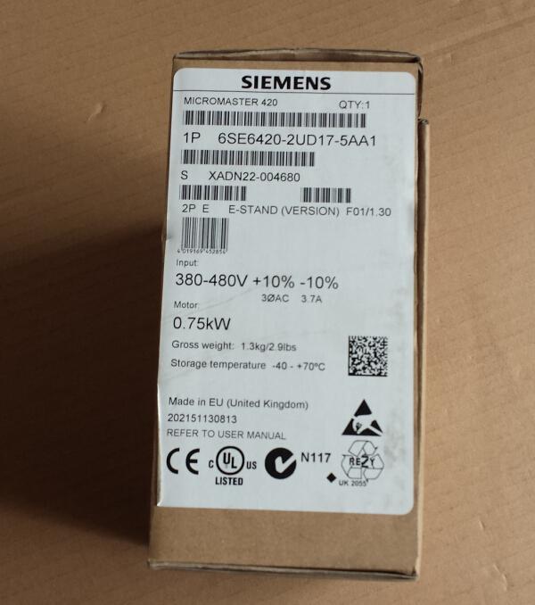 ȫ��ԭװ��Ʒ ������MM420��Ƶ��6SE6420-2UD17-5AA1 380V 0.75KW