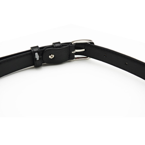 Belt for women, thin, versatile, simple black thin belt, Korean style retro pin buckle decorative dress pants belt for students