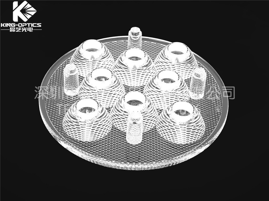 【厂家供应】光学透镜 配3030灯珠  8合1  透镜38度35*5.7mm