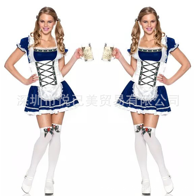 德国啤酒节服装万圣节服装 女仆装舞台表演啤酒妹促销服cosplay装
