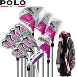 Polo正品 新款 高尔夫女士套杆 初学球杆 golf全套练习球具