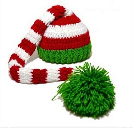Foreign trade hot selling baby wool hat children's creative Christmas hat long tail ball ball cap one year old photography props Foreign trade hot selling baby wool hat children's creative Christmas hat long tail ball ball cap one year old photography props