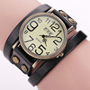 Leather retro watch suitable for men and women for leisure, cowhide, wholesale