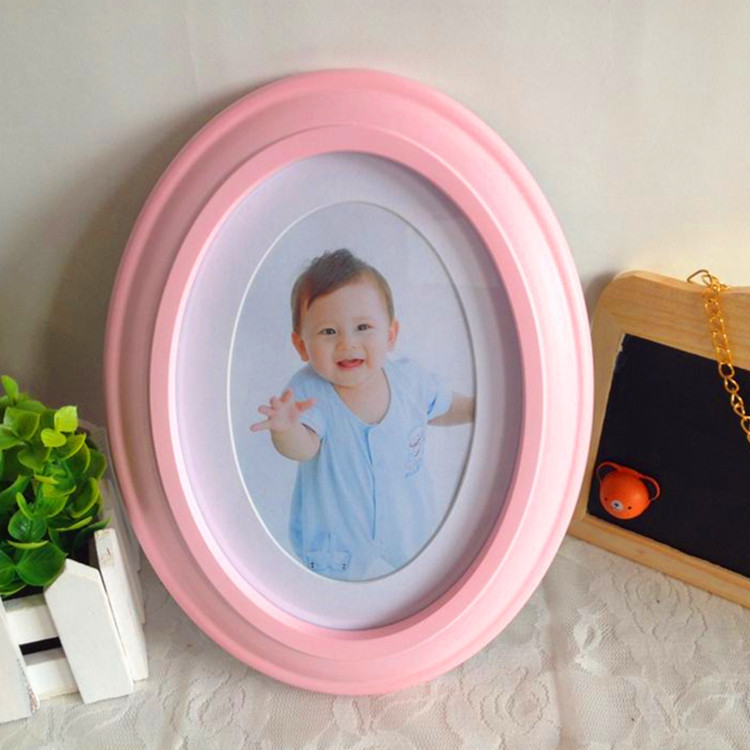 7 inch Oval European photo wall with photo frame paper with decorative painting home special photo frame a generation
