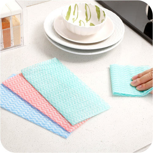 T2156 Disposable non-woven no-wash rag 80-pack kitchen multi-purpose removable dishwashing cloth