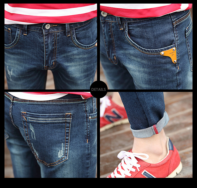 Jeans pour adolescent pieds Slim pour été - Ref 1468359 Image 17